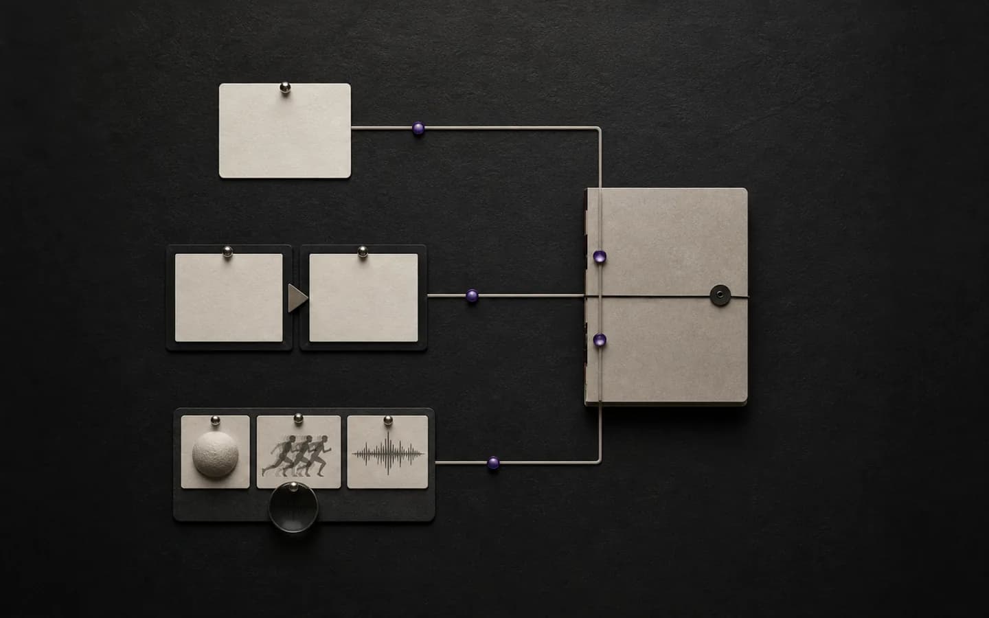 Illustrated planning routes for text, frame anchors, and mixed references