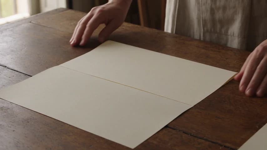 Seedance 2.5 first run at 5.7 seconds: a full-size open sheet with a central crease
