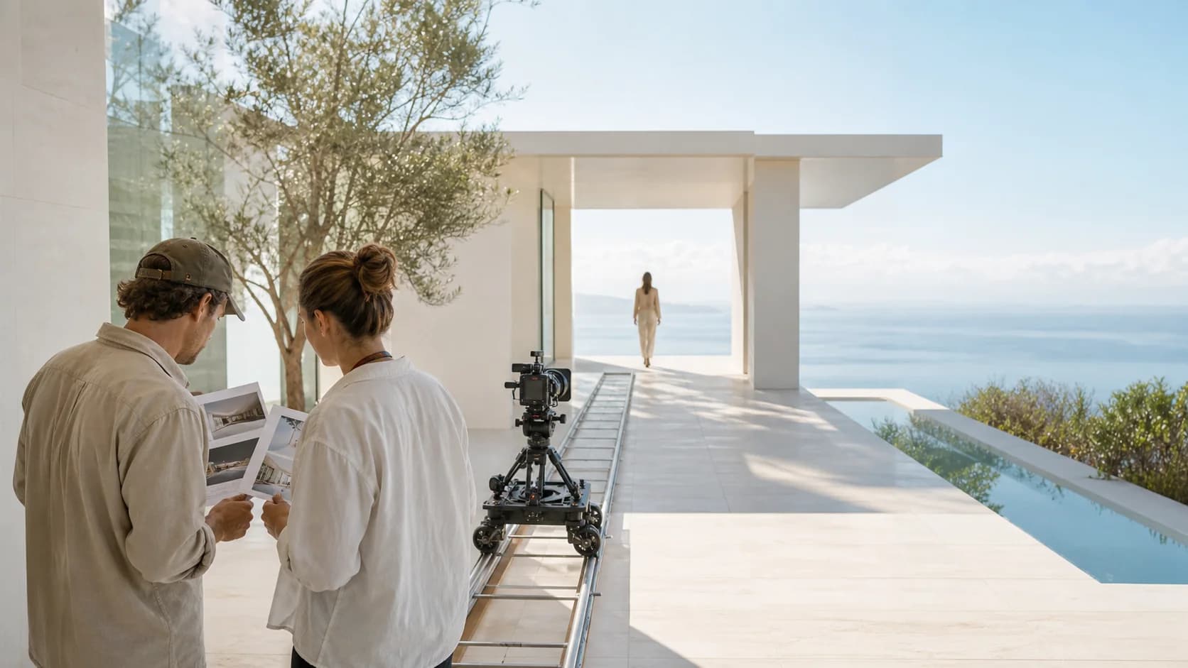 A video-direction still used to introduce Veo version comparison